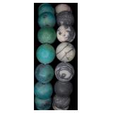 2 Natural Stone Stretch Bracelets