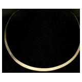 Sterling Silver Flat Chocker Style Necklace