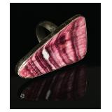 Sterling Silver Rhodochrosite Ring