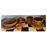 Several Terracotta Pots & Trays