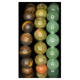 3 Natural Stone Stretch Bracelets