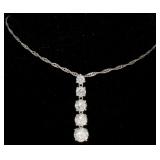 Sterling Silver & CZ's Necklace