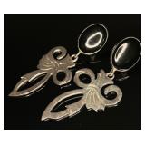 Sterling Silver Onyx Drop Earrings