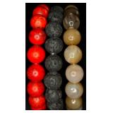 3 Natural Stone Stretch Bracelets