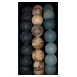3 Natural Stone Stretch Bracelets