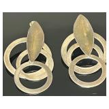 Sterling Silver Abstract Earrings
