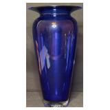 VTG Blenko Colbalt Blue Art Glass Vase