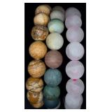 3 Natural Stone Stretch Bracelets