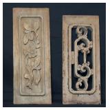 2 ANTQ Traditional Chinese Wood Wall Plaques