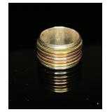 Sterling Silver Mixed Metal Spinner Ring