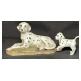 2 VTG Dalmatian Porcelain Figurines