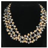 Fresh Water Pearl Multi-strand Necklace