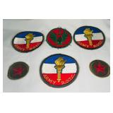6 Vtg. Military or Scholastic Embroidered Patches