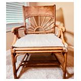 Vintage 1960s Faux Bamboo Armchair