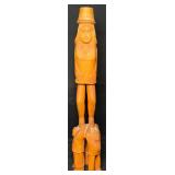 VTG Carved Wooden Figure Reverned Hayes