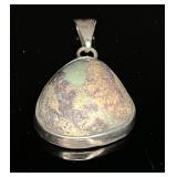 Sterling Silver Chrysocolla Pendant
