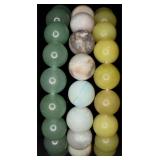 3 Natural Stone Stretch Bracelets
