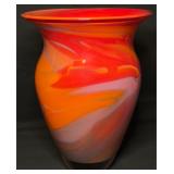 Hand-Blown Glass Art Vase