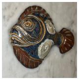 Pottery Fish Hanging Plaque Art Handmade