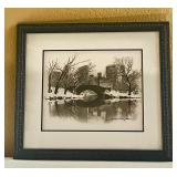 Frames Black & White Print Symmetrical Citiscape