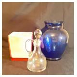 Vintage Vinegar Cruet & 2 Vases