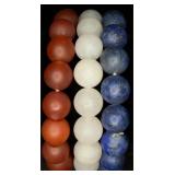 3 Natural Stone Stretch Bracelets
