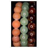 3 Natural Stone Stretch Bracelets