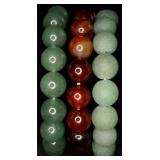 3 Natural Stone Stretch Bracelets