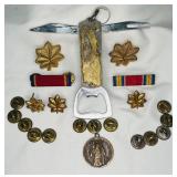 Vintage Military Insignia & Bottle Opener