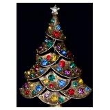 Vintage Christmas Tress Brooch