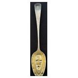 Sterling Silver Serving Spoon w/ Goldwash Bowl
