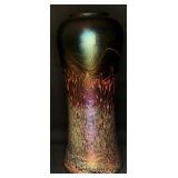 VTG Carlson Iridescent Art Glass Vase