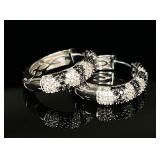 Sterling Silver Huggie Hoop Earrings