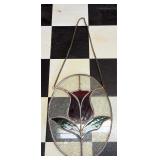 Stained Glass Round Tulip