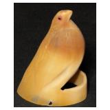 VTG Carved Bird Figurine from Bovine Horn
