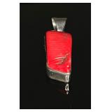 Sterling Silver Red Stone Pendant