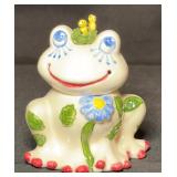 VTG Hand-painted Ceramic Frog Potpourri Holder