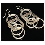 Sterling Silver Cascading Hoop Dangle Earring
