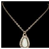 Sterling Silver Opal Necklace