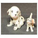 2 VTG Hand-made Dalmatian Figurines