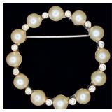 Marcella Vintage Faux Pearl Brooch