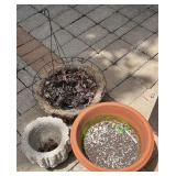 Hanging Wire Planter, Terracotta/Concrete Planters