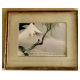 'Boy and Mount Fuji' Print by Katsushika Hokusai