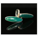 Sterling Silver Green Agate Ring