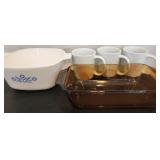 Lot of Kitchen Items Corning Ware & Anchor Hocking
