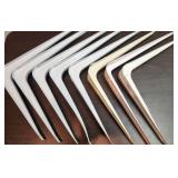 Lot of 8 Large L Brackets for Shelves