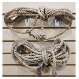 Lot of 2 Rope Leads w/ Swivel Bolt Snaps