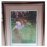 Golf Print Signed Artist Fuchs & Golfer Snead
