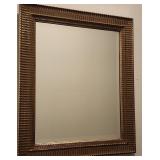 Metallic Wood Framed Beveled Mirror 20.5" x 24.5"