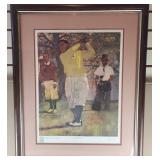 Golf Print Signed Artist Fuchs & Golfer Sarazen